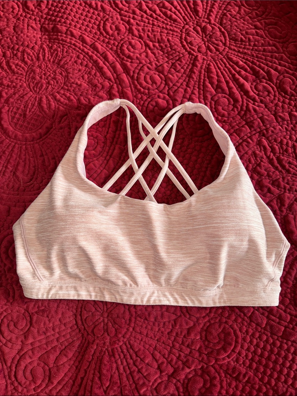 Victoria's Secret Light Pink Crisscross Back Sports Bra